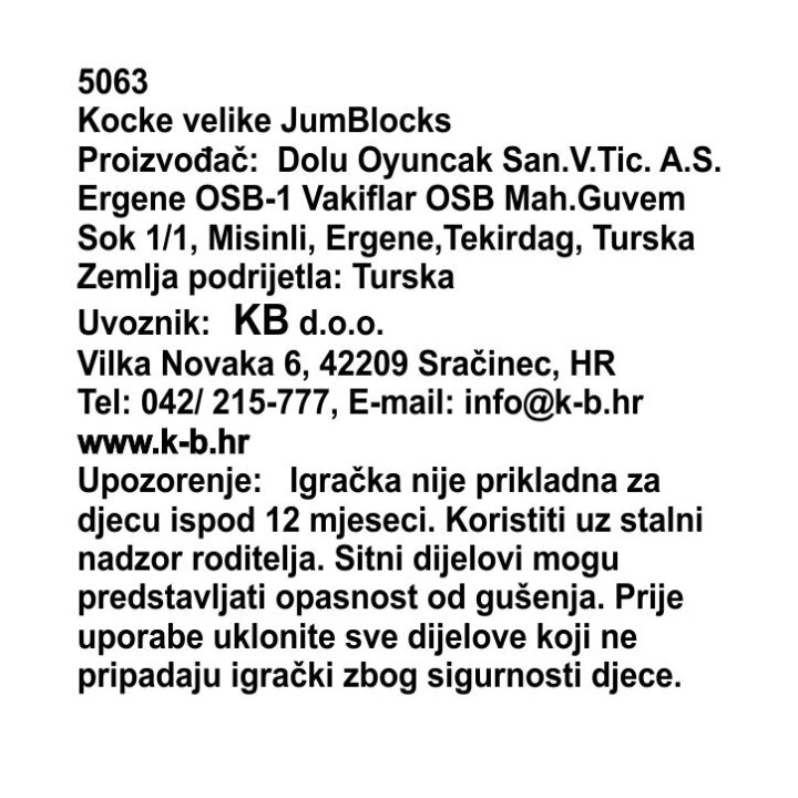 KOCKE JUMBLOCKS 100 DIJELNE U POSUDI S POKLOPCEM 33,5x33x30 CM