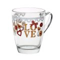 ŠALICA STAKLENA DOMINO - DEKOR LOVE