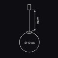 BOŽIĆNA KUGLA PROZIRNA 12 CM S LED ŽARULJICAMA 12/1 NA BATERIJE TOPLO BIJELE