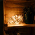 BOŽIĆNI ČEŠER PROZIRNI 14 CM S LED ŽARULJICAMA 10/1 NA BATERIJE TOPLO BIJELE
