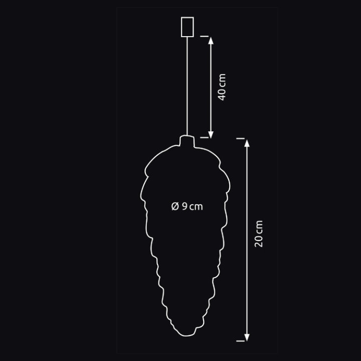 BOŽIĆNI ČEŠER PROZIRNI 20 CM S LED ŽARULJICAMA 12/1 NA BATERIJE TOPLO BIJELE
