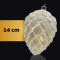 BOŽIĆNI ČEŠER PROZIRNI 14 CM S LED ŽARULJICAMA 10/1 NA BATERIJE TOPLO BIJELE