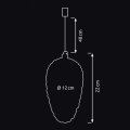 BOŽIĆNI ČEŠER PROZIRNI 22 CM S LED ŽARULJICAMA 15/1 NA BATERIJE TOPLO BIJELE