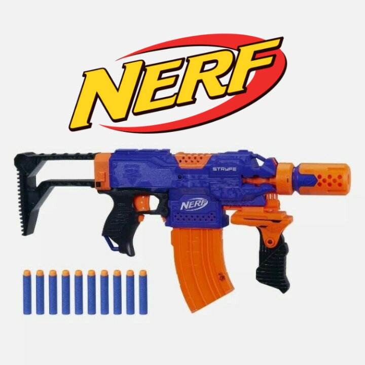 NERF ELITE PUŠKA NA BATERIJE SA SPUŽVASTIM MECIMA 63x38 CM