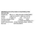 DEKORACIJA ZA STOL RUKA S CVIJETOM ZLATNA 22x13x10 CM