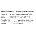 KASICA DEKORATIVNA - RADIO METALNI SMEĐI 23x9x19 CM