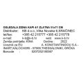 ZIDNA OGLEDALA  KAPI 4/1 ZLATNA 51x71 CM
