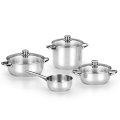 INDUKCIJSKO POSUĐE ZA KUHANJE INOX OPTIMA - 7 DIJELNI SET S POKLOPCIMA