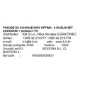 INDUKCIJSKO POSUĐE ZA KUHANJE INOX OPTIMA - 9 DIJELNI SET S POKLOPCIMA