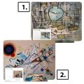 PREKRIVAČ UKRASNI ART & PLAID - SLIKA WASSILY KANDINSKY / MONDIRIAN 150 CM