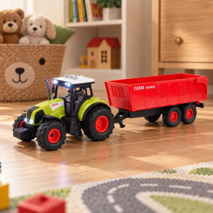 DJEČJI TRAKTOR FARMA S PRIKOLICOM - ZVUK I SVJETLA NA BATERIJE