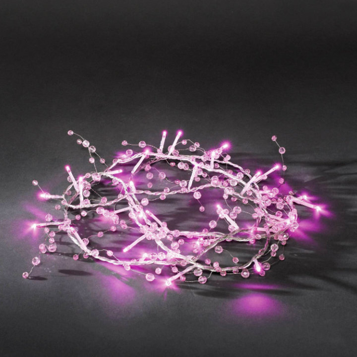 LED ŽARULJICE ZA BOR 32/1 UNUTARNJE S DEKORATIVNIM KRISTALIĆIMA - ROZE