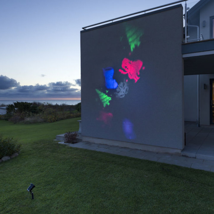 LED PROJEKTOR BOŽIĆNIH MOTIVA ZA ZID VANJSKI 16x10 CM - VIŠEBOJNO SVJETLO