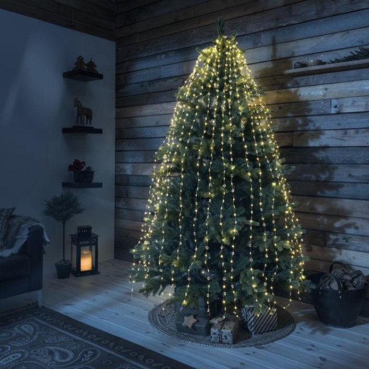 LED MIKRO LAMPICE ZA BOR PADAJUĆE 480/1 - TOPLO BIJELE - 24 SREBRNE ŽICE