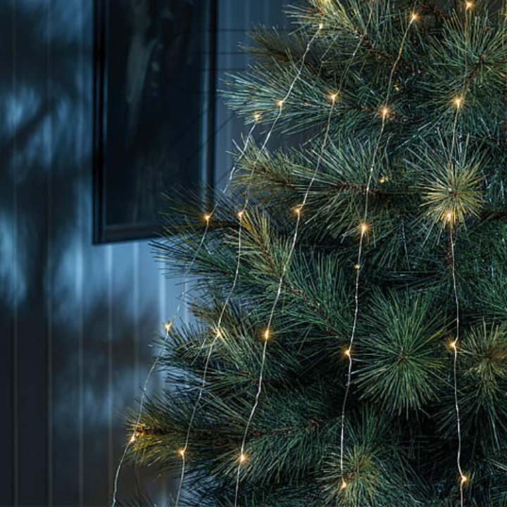 LED MIKRO LAMPICE ZA BOR PADAJUĆE 200/1 - TOPLO BIJELE - 10 SREBRNIH ŽICA