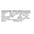 SAONICE DRVENE - BOŽIĆNA DEKORACIJA