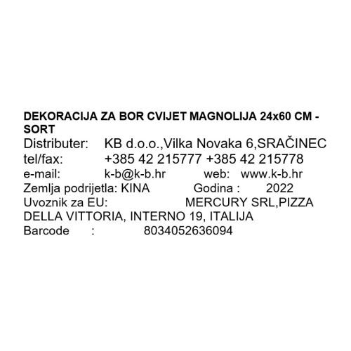 DEKORACIJA ZA BOR CVIJET MAGNOLIJA