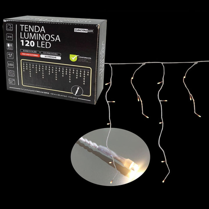VISEĆE ŽARULJICE LED 120/1 TOPLO BIJELE - VANJSKE