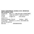 UKRASNA ZDJELA  JOANNA 40 CM - BRONČANA METALIZIRANA KORA