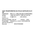 VAZA TRANSPARENTNA NA STALKU NAPOLION