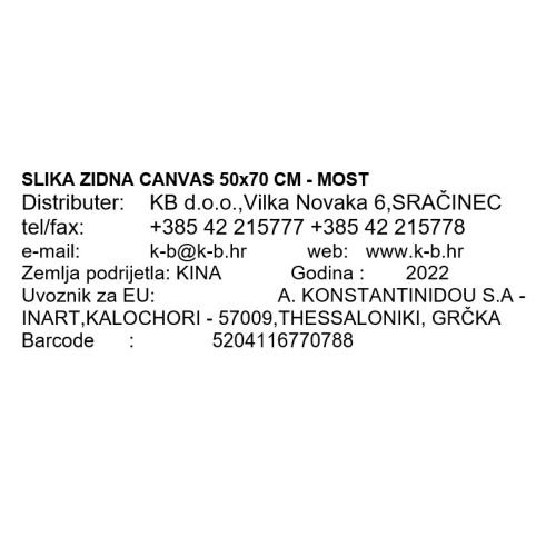 SLIKA ZIDNA CANVAS 50x70 CM - MOST