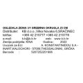 OGLEDALA ZIDNA 3/1 SREBRNA OKRUGLA 25 CM