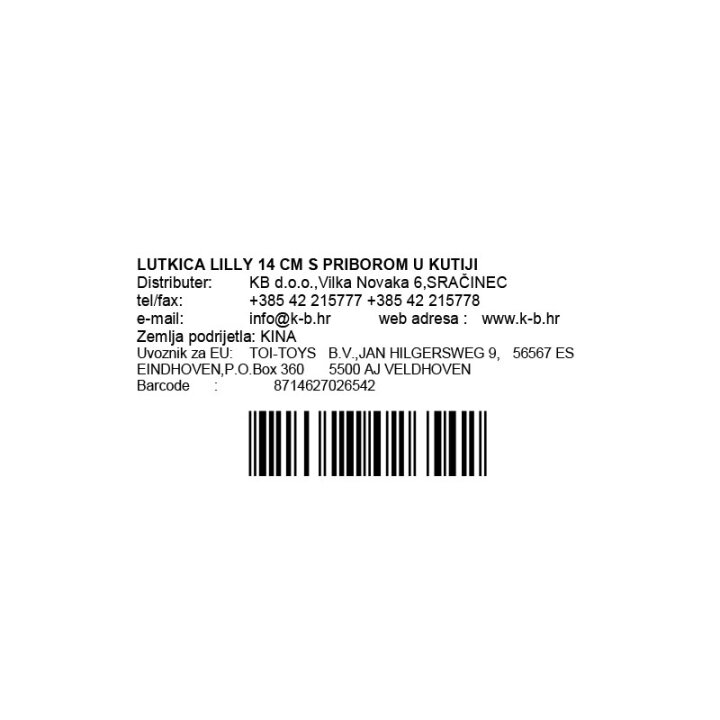 LUTKICA LILLY 14 CM S PRIBOROM