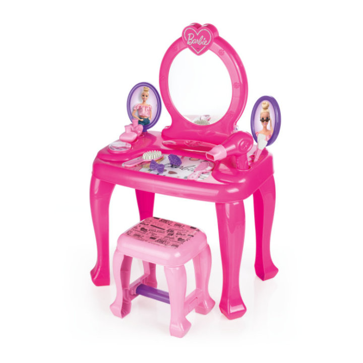 BARBIE KOZMETIČKI STOLIĆ ZA IGRU SA STOLICOM I PRIBOROM