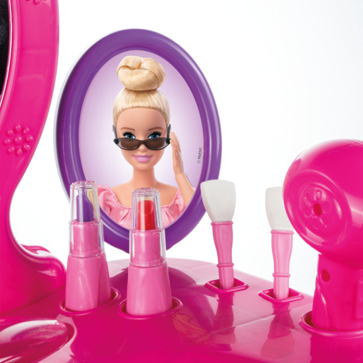 BARBIE KOZMETIČKI STOLIĆ ZA IGRU SA STOLICOM I PRIBOROM