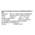 ZDJELA STAKLENA NA STALKU S DRŠKOM PHOENIX 25 CM