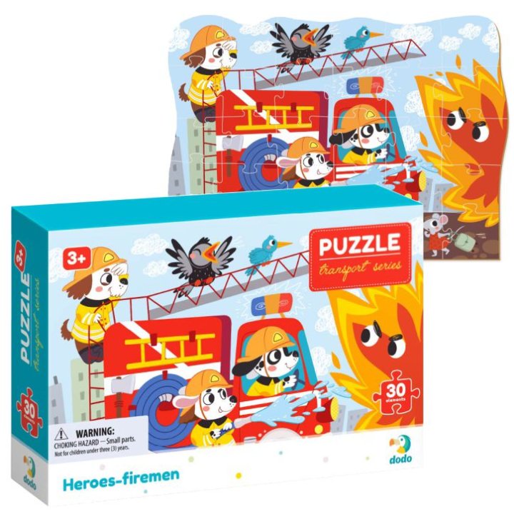 PUZZLE 30 DIJELNE - VATROGASCI ŽIVOTINJE