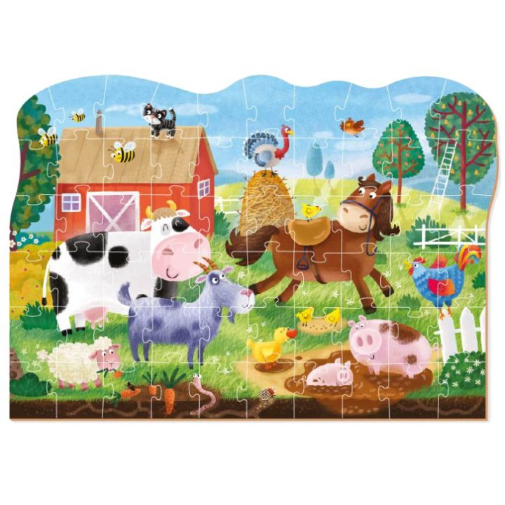 PUZZLE 60 DIJELNE - DOMAĆE ŽIVOTINJE NA FARMI