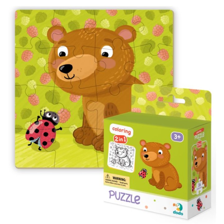 PUZZLE ZA BOJANJE 24 DIJELNE 2 u 1 - MEDO