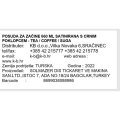 POSUDA ZA ZAČINE 660 ML SATINIRANA S CRNIM POKLOPCEM - TEA / COFFEE / SUGAR