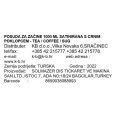 POSUDA ZA ZAČINE 1000 ML SATINIRANA S CRNIM POKLOPCEM - TEA / COFFEE / SUGAR
