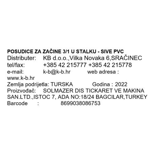 POSUDICE ZA ZAČINE 3/1 U STALKU + 3 ŽLIČICE