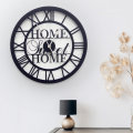 SAT ZIDNI OKRUGLI METALNI 60 CM S NATPISOM - HOME