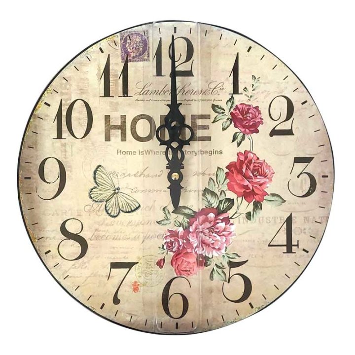 ZIDNI SAT OKRUGLI VINTAGE HOME MOTIV 30 CM