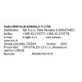 VAZA KRISTALIN GONDOLA 17,5 CM