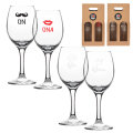 POKLON SET ČAŠA ZA VINO S TISKOM ON I ONA 480 Ml