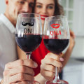 POKLON SET ČAŠA ZA VINO S TISKOM ON I ONA 480 Ml