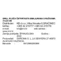 GRILL PLOČA ČETVRTASTA EMAJLIRANA S RUČKAMA 31x24 CM