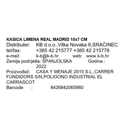KASICA LIMENA REAL MADRID 10x7 CM