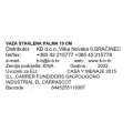 VAZA STAKLENA PALMA 19 CM