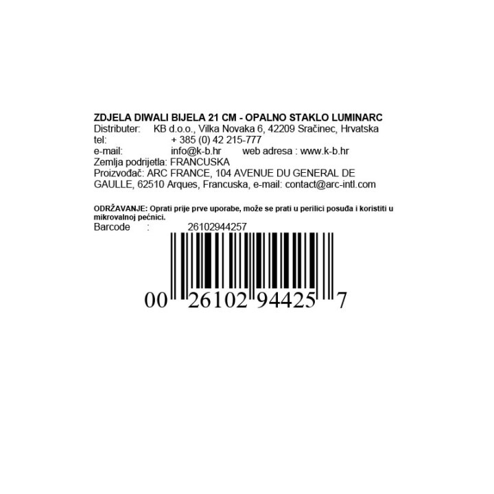 ZDJELA DIWALI BIJELA 21 CM