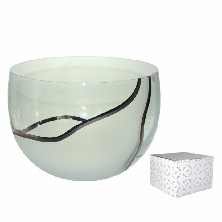ZDJELA KRISTALIN DEKORIRANA 20 CM - SATIN I PLATINA