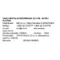 VAZA KRISTALIN DEKORIRANA 22,5 CM - SATIN I PLATINA
