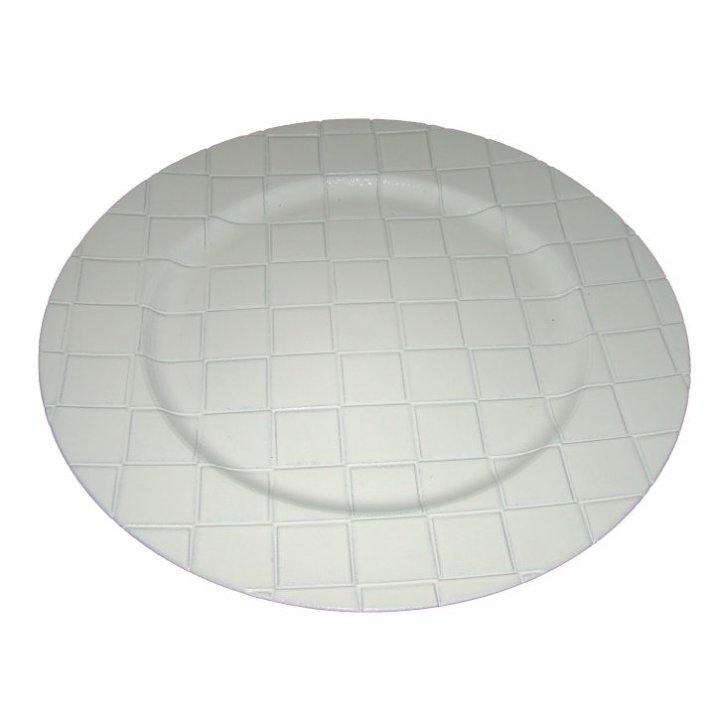 TANJUR PODLOŽNI DEKORATIVNI BIJELI 32,5 CM - PVC