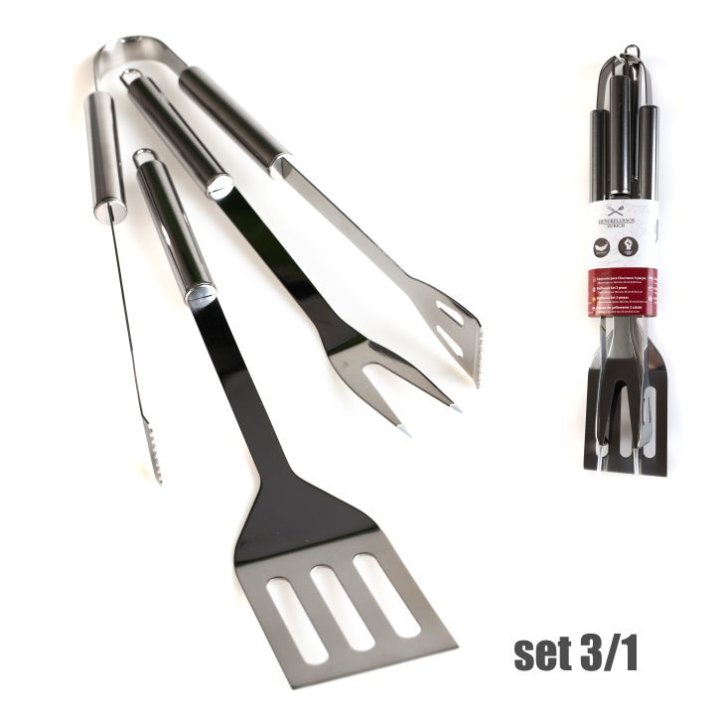 PRIBOR ZA ROŠTILJ INOX 3 DIJELNI