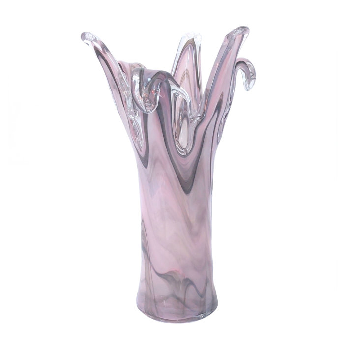 VAZA MURANO TEHNIKA 30 CM LJUBIČASTO-SIVA